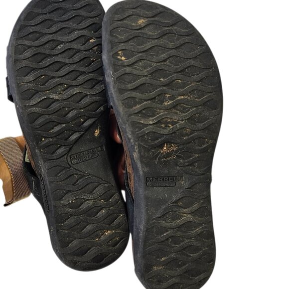 Merrell Womens District Mahana Leather Slip On Strappy Sandals, Black Size 8 - Picture 8 of 8